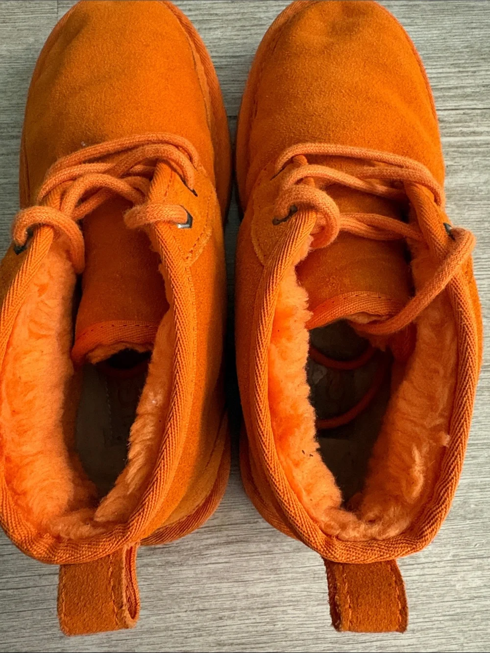 UGG Orange Lace-Up Boots